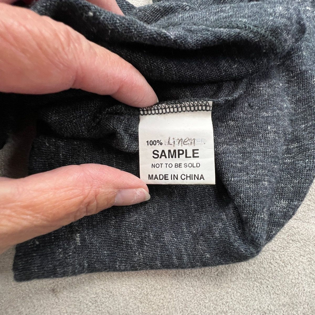 Max 'n Chester Joyce 100% Linen Top Designer Sample Gray 6