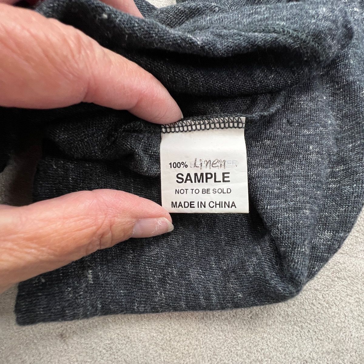 Max 'n Chester Joyce 100% Linen Top Designer Sample Gray 6