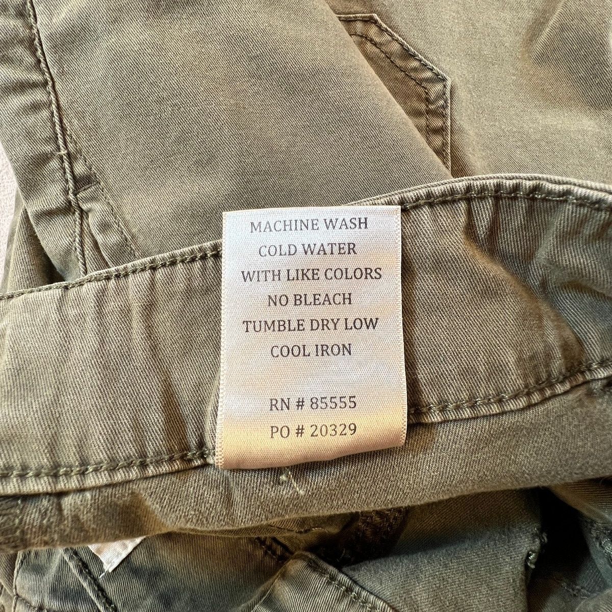 Cosmic Blue Love Womens 31 Olive Green Stretch Jogger Pants Elastic Cuff