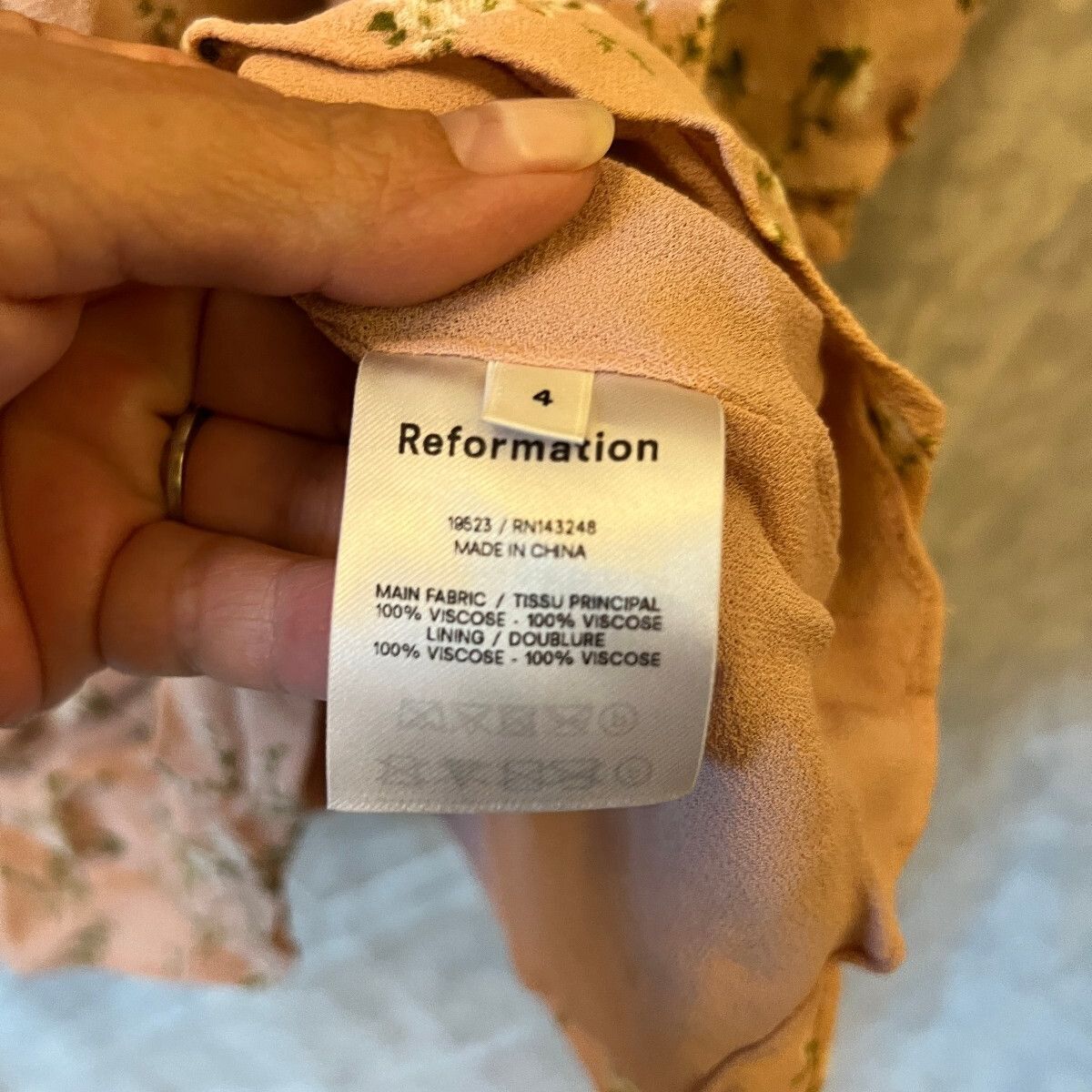 Reformation Morris Mini Dress 4 Melody Pink Floral Smocked Ruffle Cottagecore