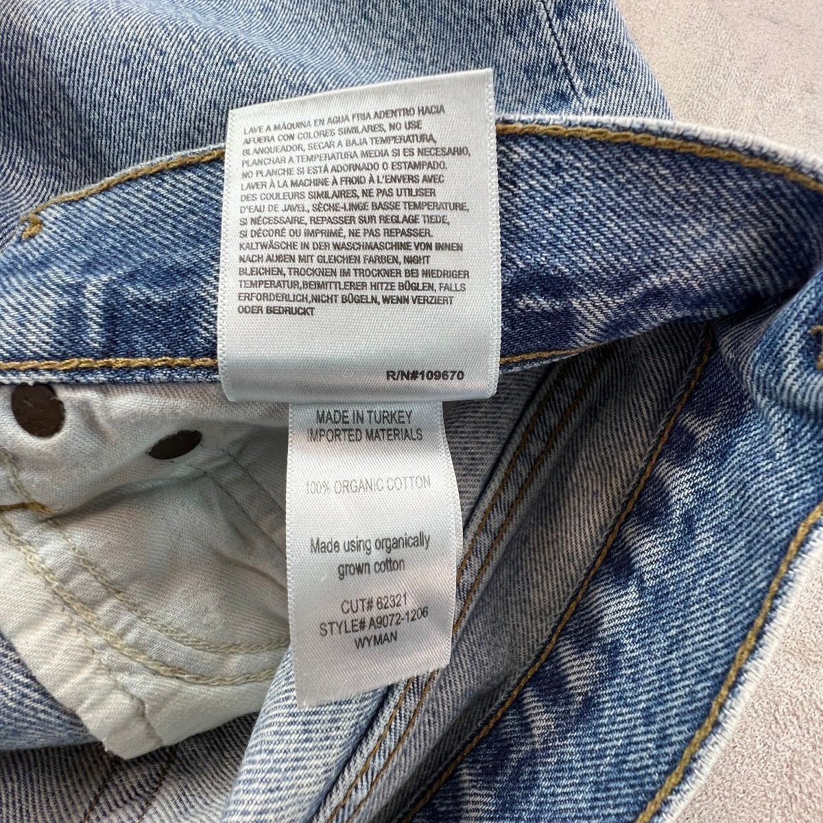 AGOLDE Wyman Jeans Womens 26 Straight Leg Organic Cotton Light Wash Button Fly