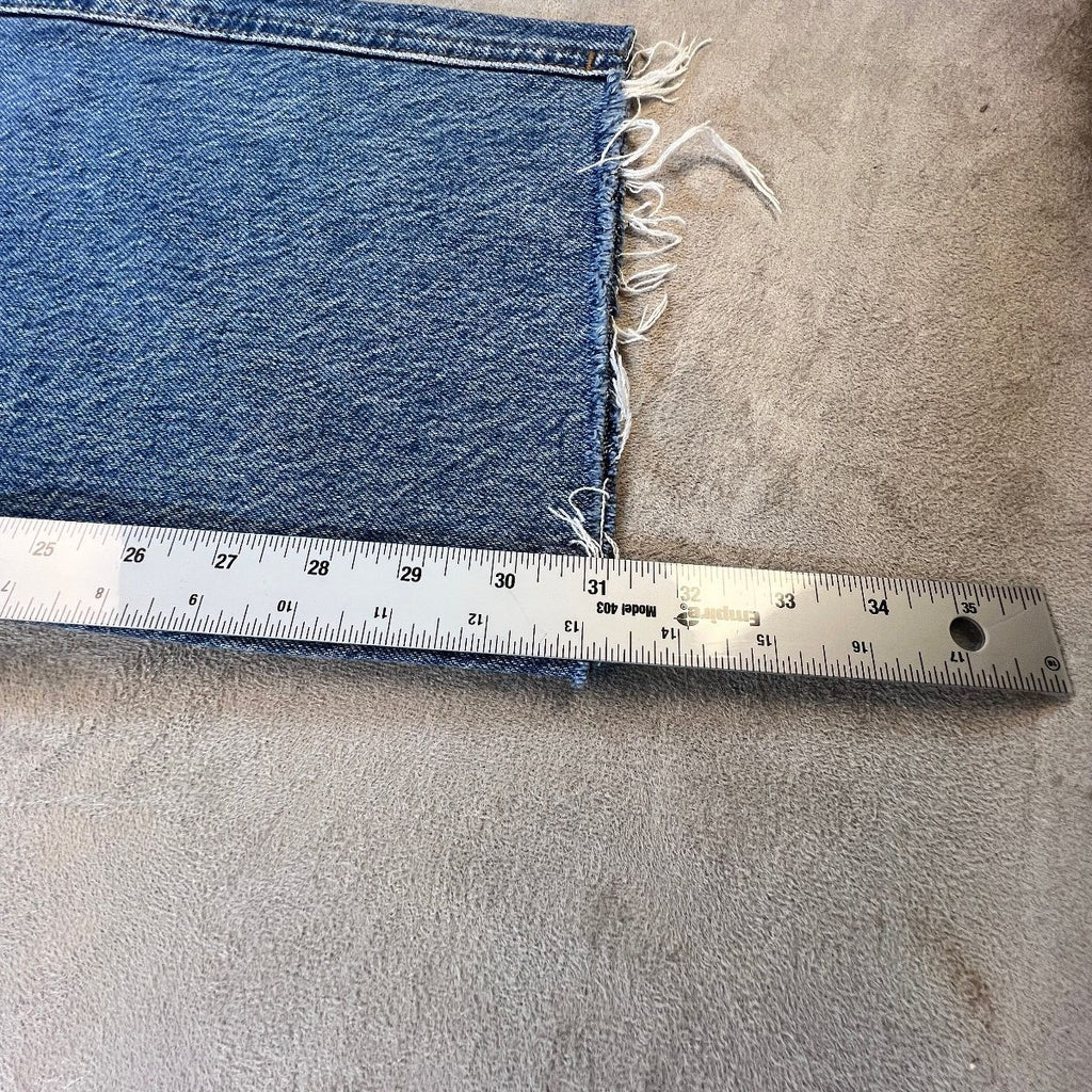 Reformation Val 90s Jeans 27 Colorado Mid Rise Straight Leg Raw Hem Tencel