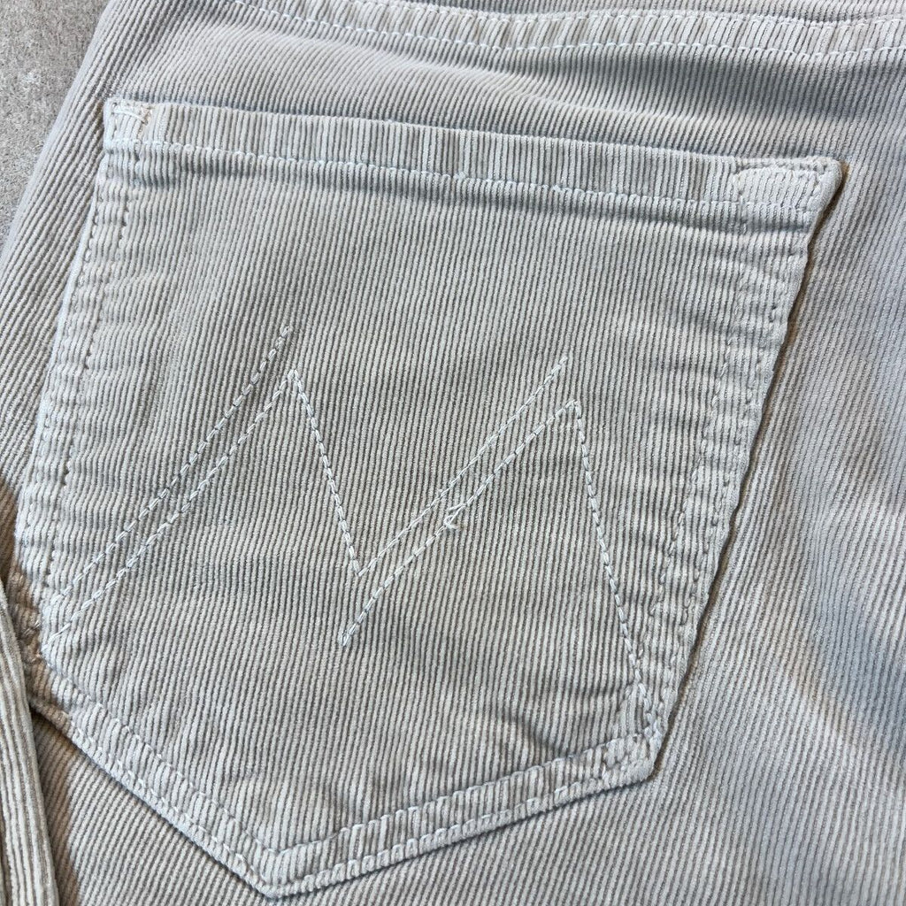 MOTHER The Charmer Hopscotch Corduroy Pant 26 Beige Skinny