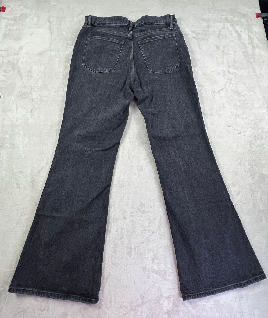 Abercrombie High Rise Flare Jeans 31 12R Black NWT
