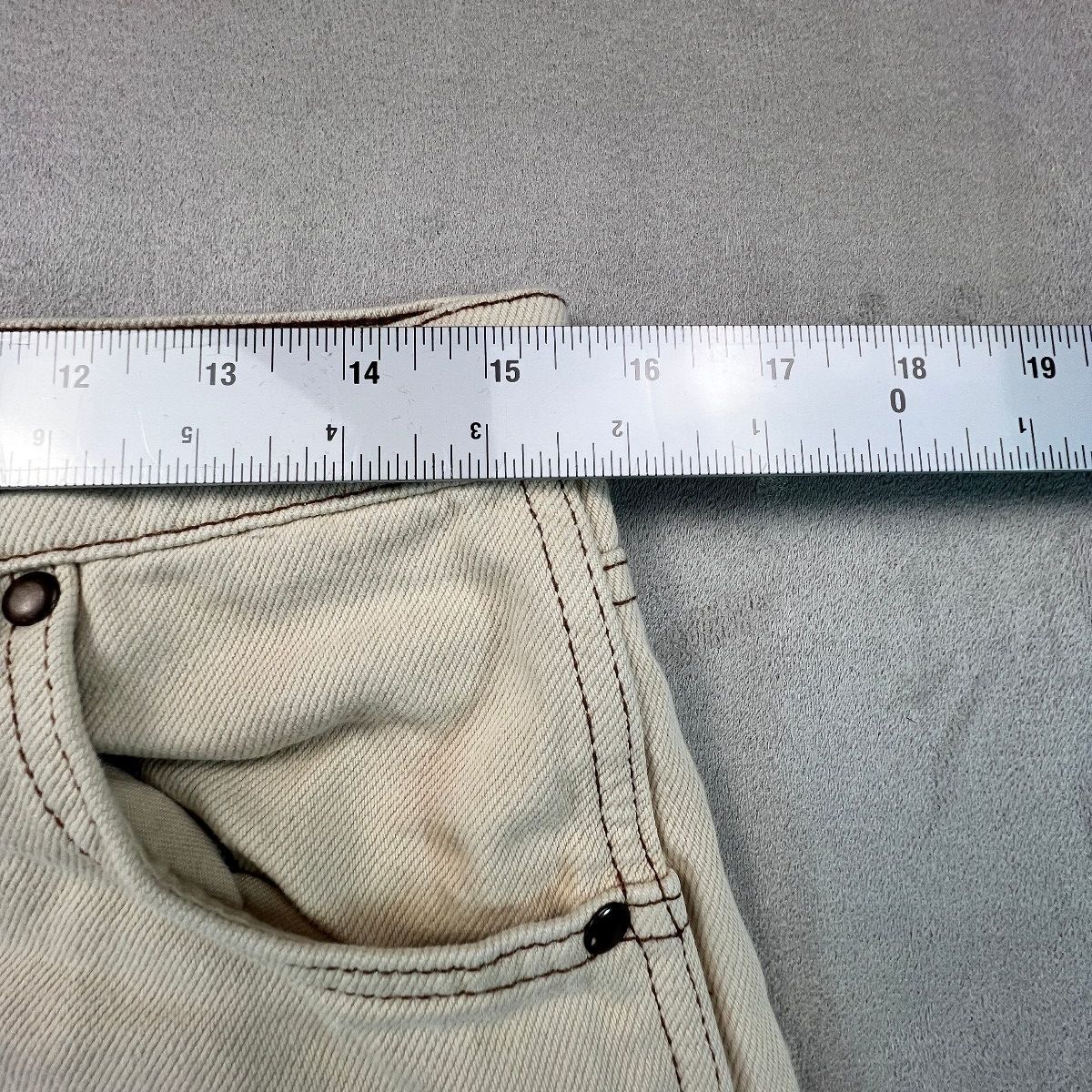 Reformation Cowboy High Rise Straight Jeans Size 30 Almond Cream Organic Cotton