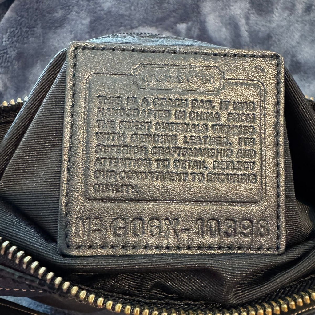 Coach Bleecker 10398 Vintage Black Leather Convertible Crossbody Shoulder Bag