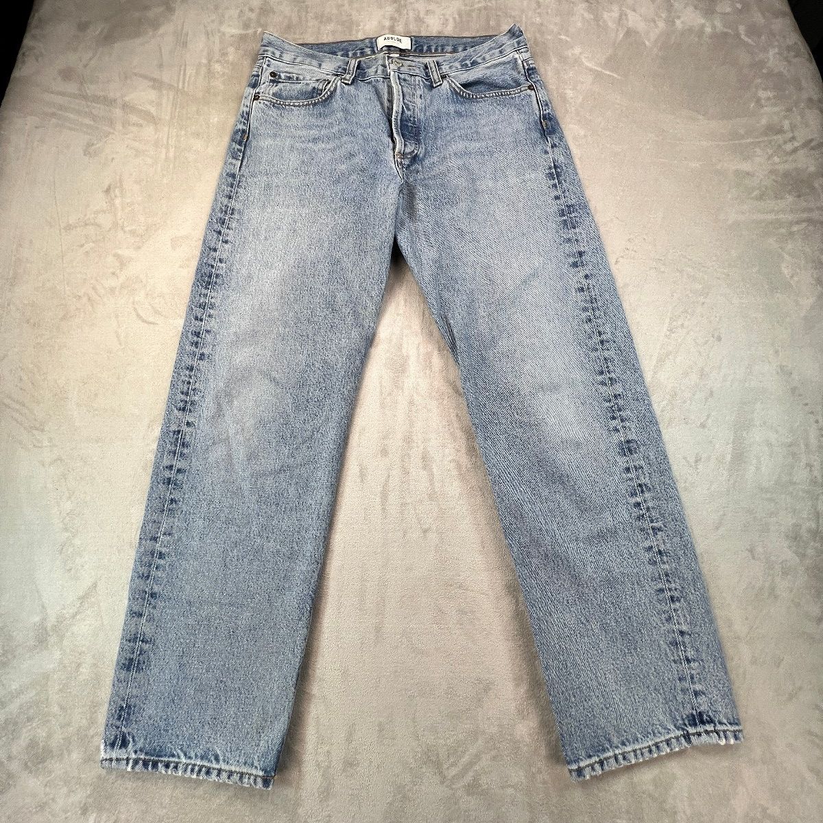 AGOLDE Wyman Jeans Womens 26 Straight Leg Organic Cotton Light Wash Button Fly