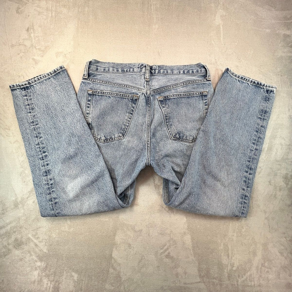 AGOLDE Wyman Jeans Womens 26 Straight Leg Organic Cotton Light Wash Button Fly