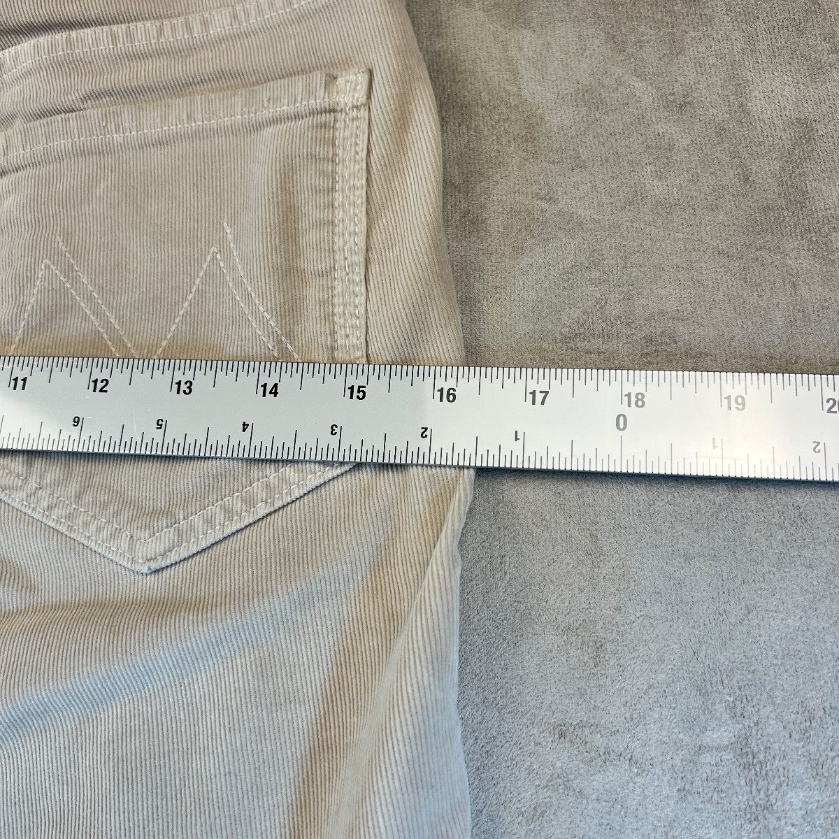 MOTHER The Charmer Hopscotch Corduroy Pant 26 Beige Skinny