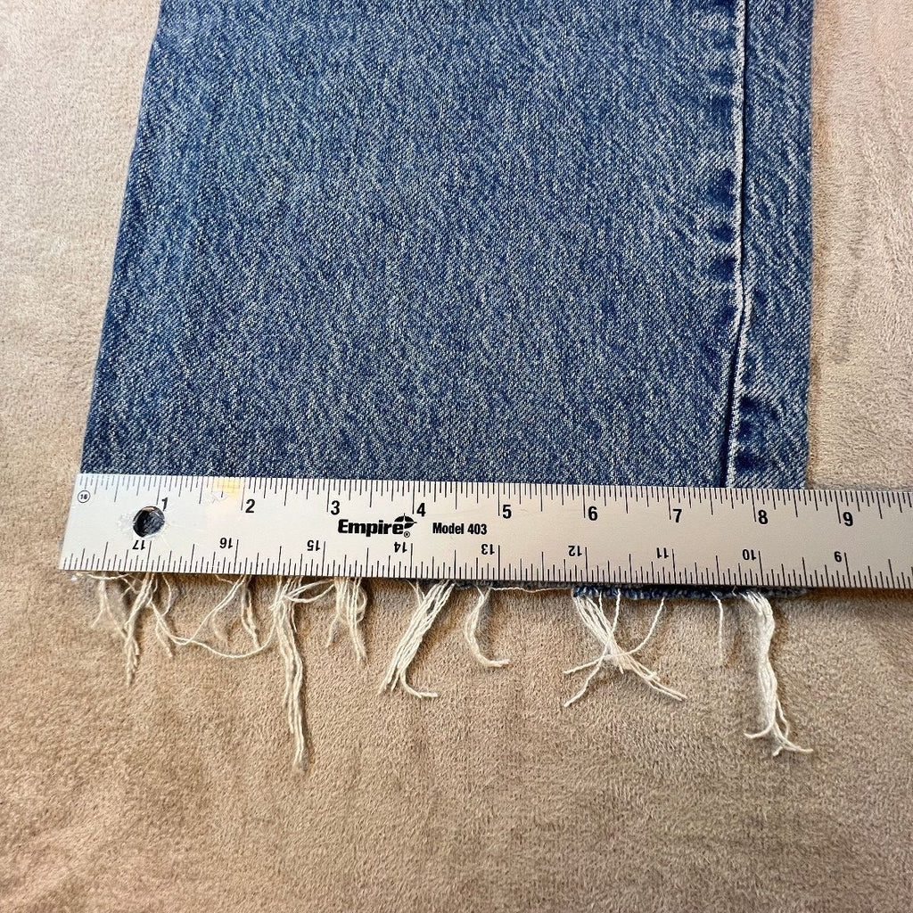 Reformation Val 90s Jeans 27 Colorado Mid Rise Straight Leg Raw Hem Tencel