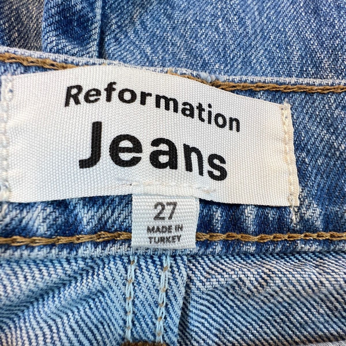 Reformation Val 90s Jeans 27 Colorado Mid Rise Straight Leg Raw Hem Tencel