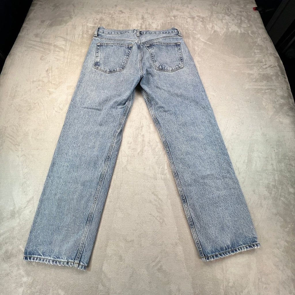AGOLDE Wyman Jeans Womens 26 Straight Leg Organic Cotton Light Wash Button Fly