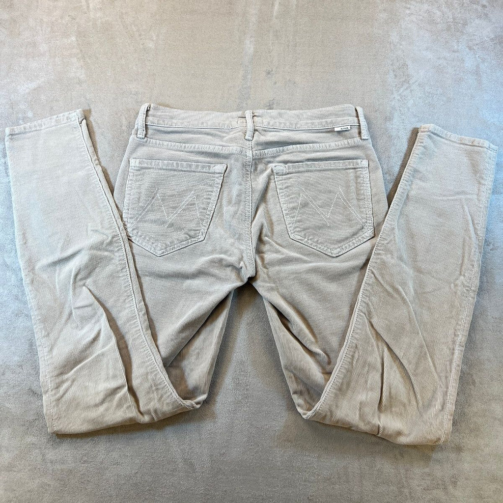 MOTHER The Charmer Hopscotch Corduroy Pant 26 Beige Skinny