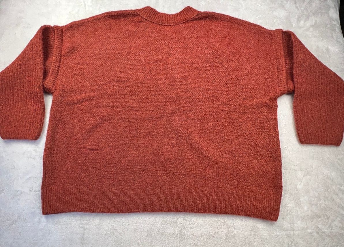 Madewell Kiawah Cable Sweater Heather Auburn Alpaca Wool 2X
