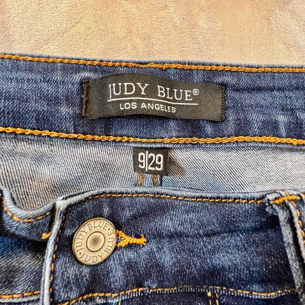 Judy Blue 9/29 High Rise Flare Jeans Long 32" Inseam Raw Frayed Hem JB88611