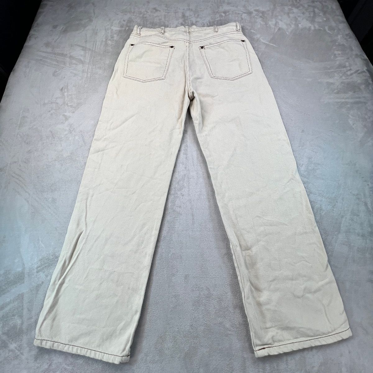 Reformation Cowboy High Rise Straight Jeans Size 30 Almond Cream Organic Cotton