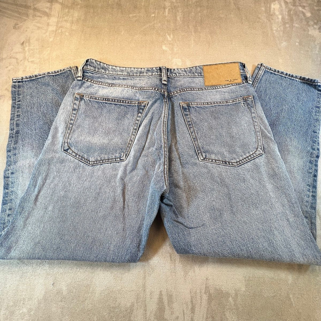 Rag & Bone Rosa Mid Rise Boyfriend Jeans Womens 29 Distressed Light Wash Denim