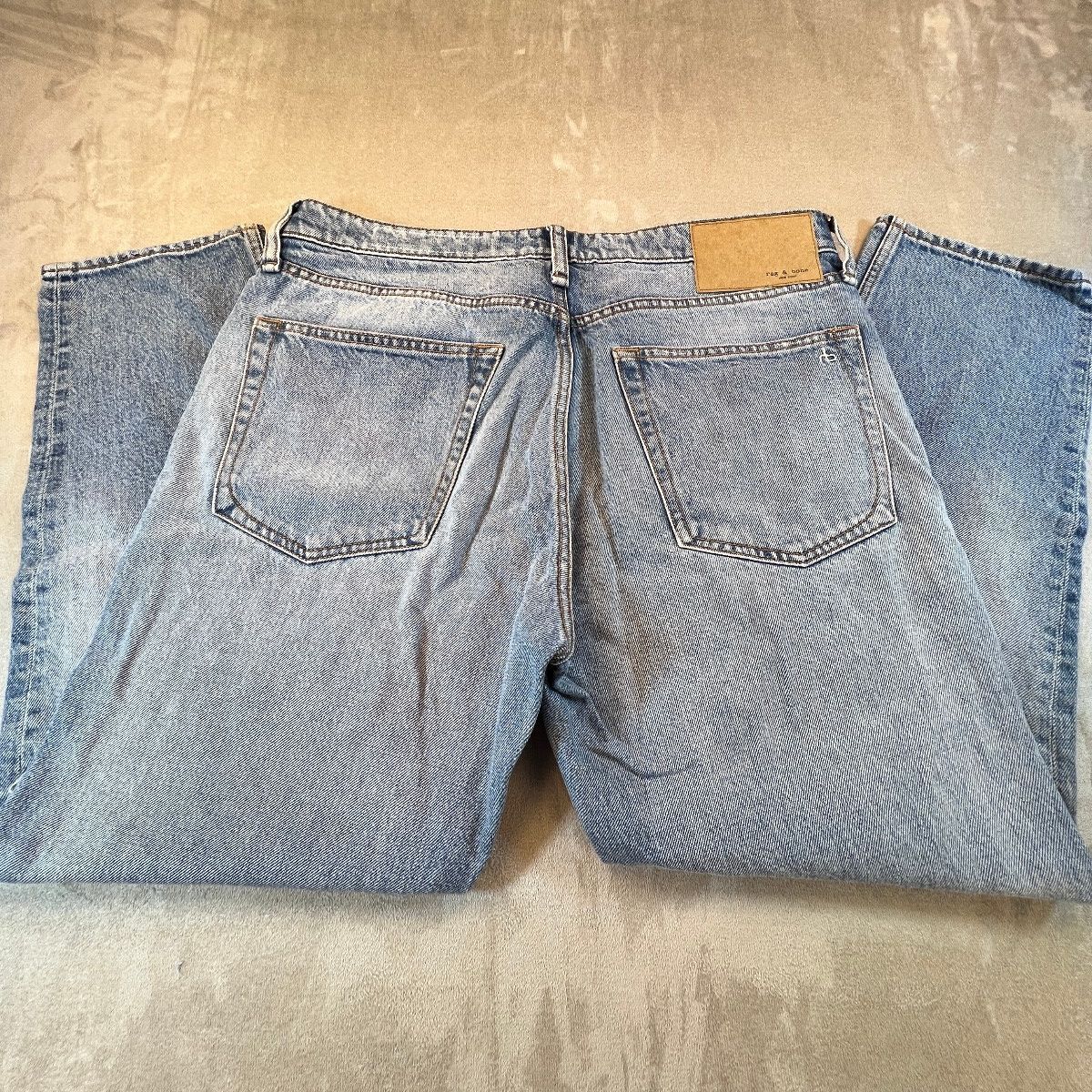 Rag & Bone Rosa Mid Rise Boyfriend Jeans Womens 29 Distressed Light Wash Denim